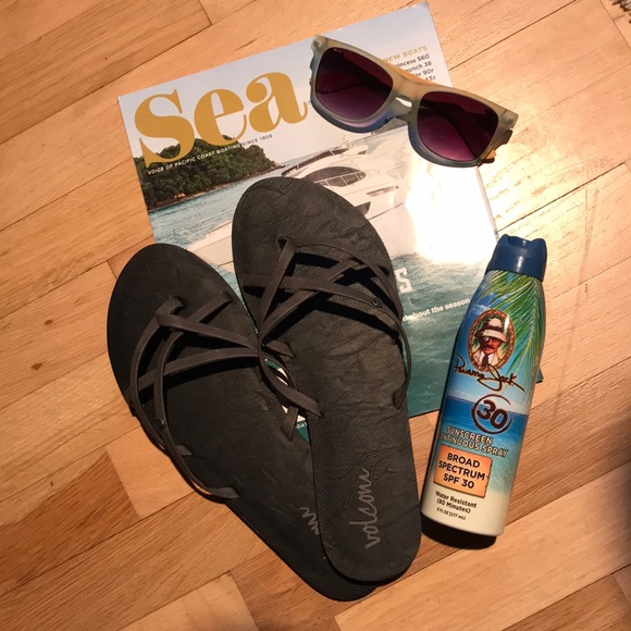 Volcom Shoes - Volcom Flip Flops Charcoal Gray 10